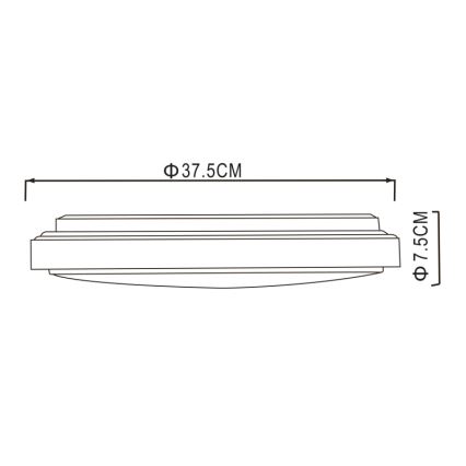 Globo - LED loftlampe LED/24W/230V 3000/4000/6000K diameter 37,5 cm
