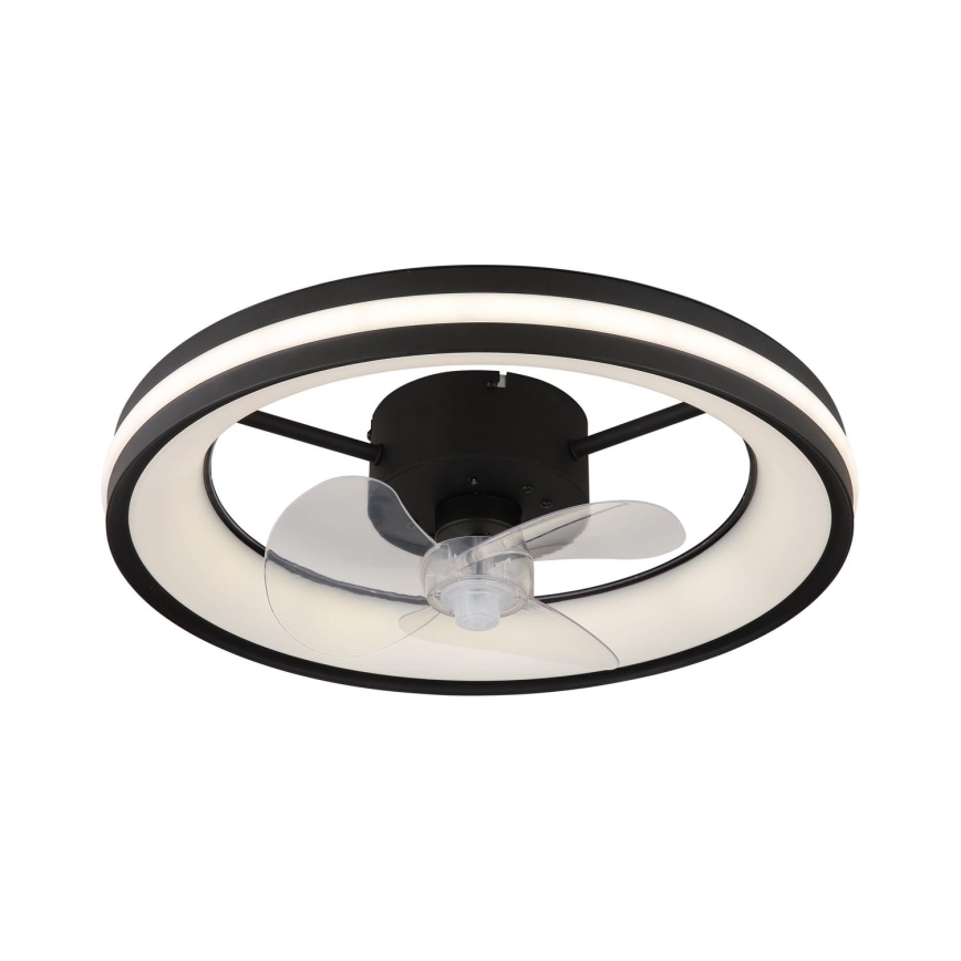 Globo - LED Loftlampe med ventilator dæmpbar LED/30W/230V 2700-6500K sort + fjernbetjening
