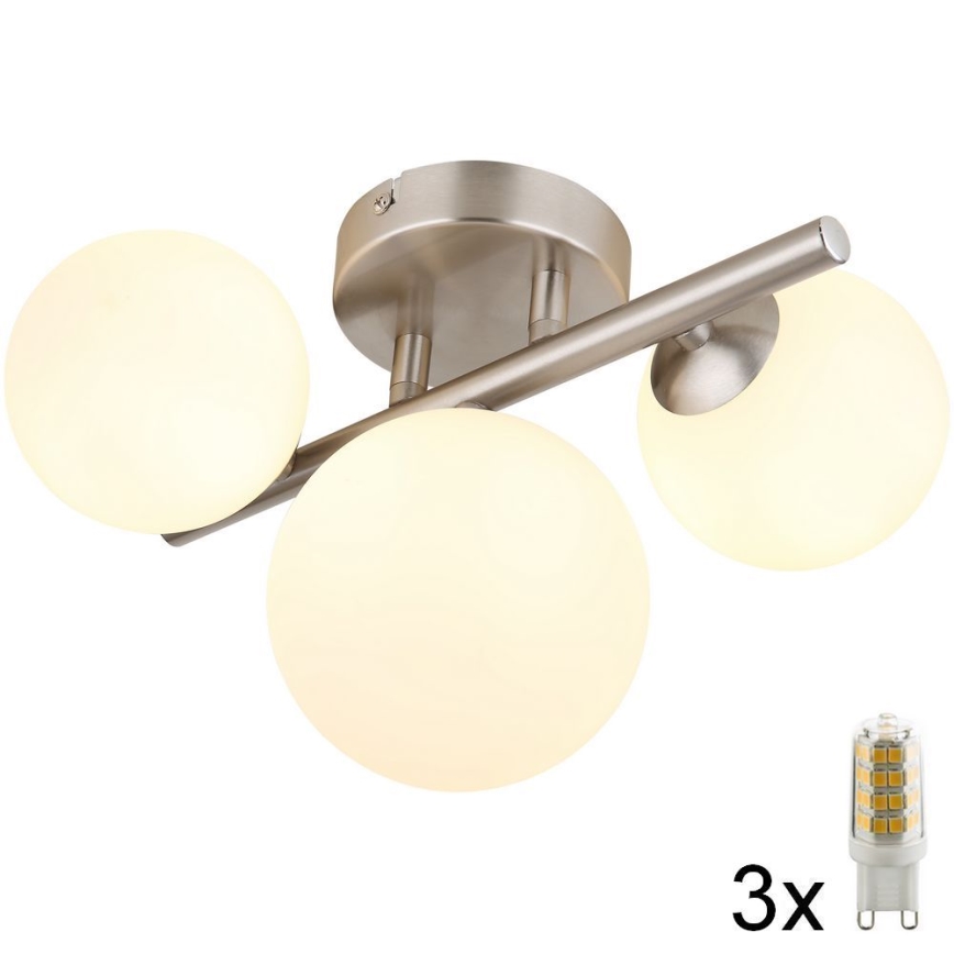 Globo - LED loftlampe RIHA 3xG9/3,5W/230V mat krom