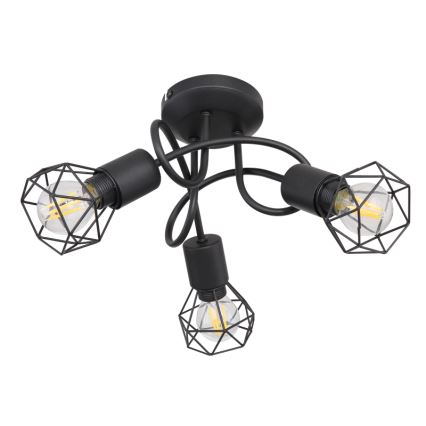 Globo - LED loftlampe 3xE14/6W/230V sort