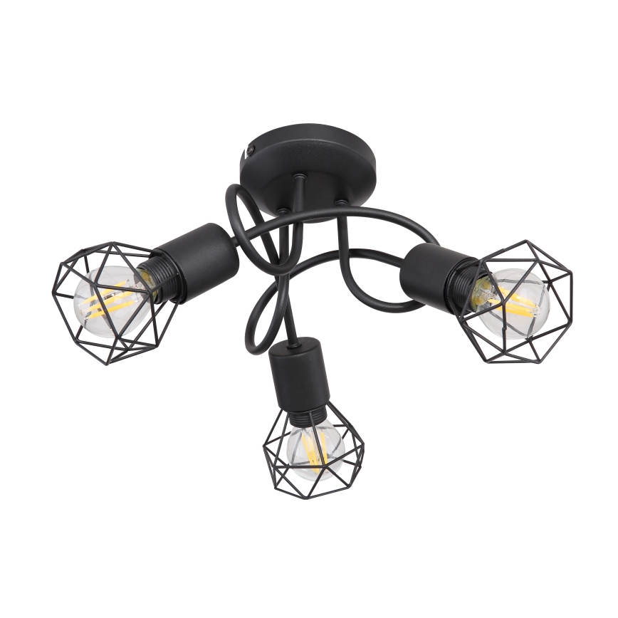 Globo - LED loftlampe 3xE14/6W/230V sort