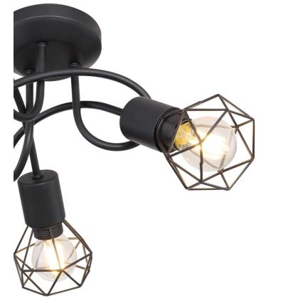 Globo - LED loftlampe 3xE14/6W/230V sort
