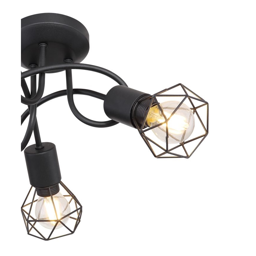 Globo - LED loftlampe 3xE14/6W/230V sort