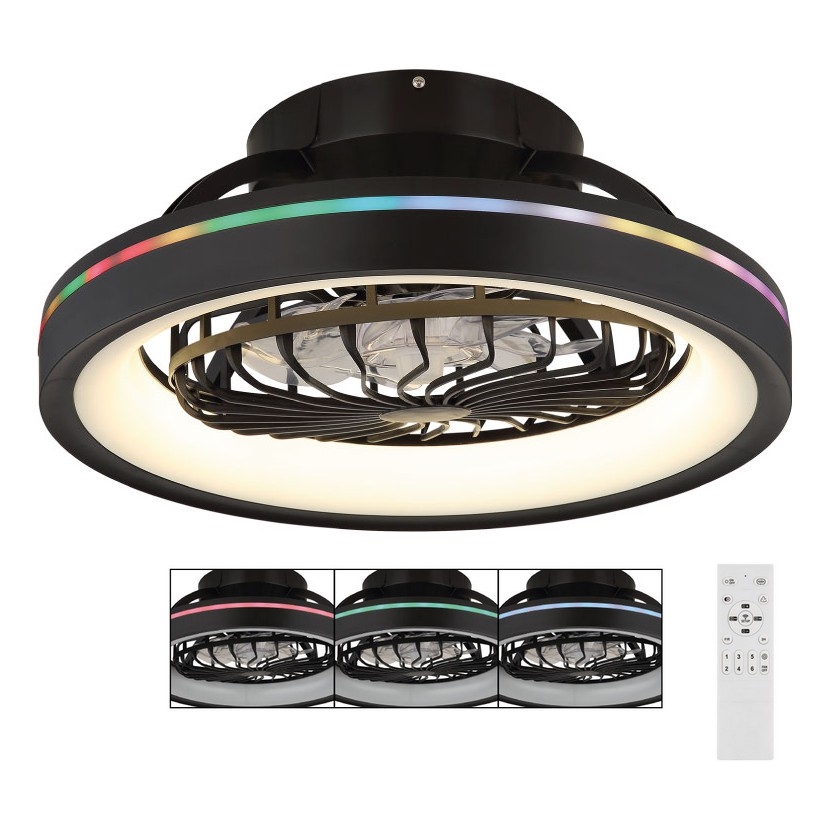 Globo - LED loftventilator m. RGB-farver dæmpbar LED/40W/230V 2700-6500K + fjernbetjening