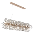 Globo - LED-lysekrone med wireophæng 12xG9/3,5W/230V guldfarvet