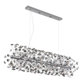 Globo - LED-lysekrone på wire 12xG9/3,5W/230V blank krom