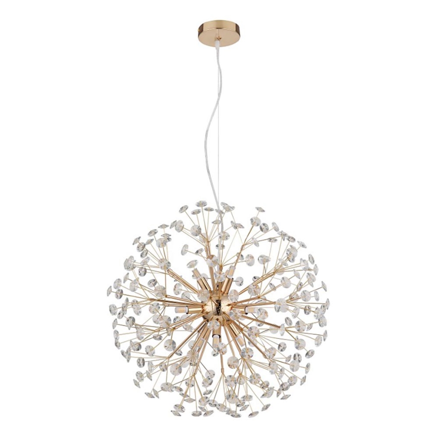 Globo - LED lysekrone på wire 9xG9/3,5W/230V guld
