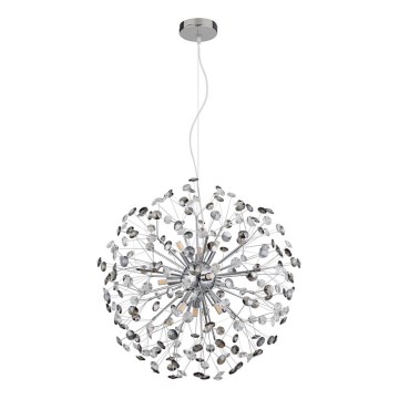 Globo - LED-lysekrone på wire, 9xG9/3,5W/230V, Ø 60 cm, blank krom