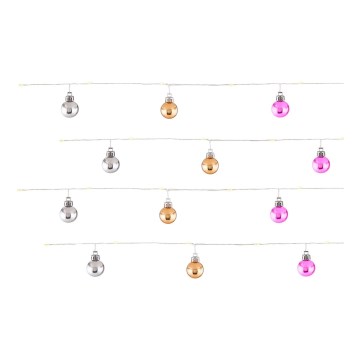 Globo - LED  lyskæde 20xLED/2xAA 2,2m varm hvid