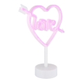Globo - LED Neon bordlampe LED/2W/3xAA hjerte