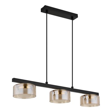 Globo - LED pendel 3xGX53/6W/230V røget/brun