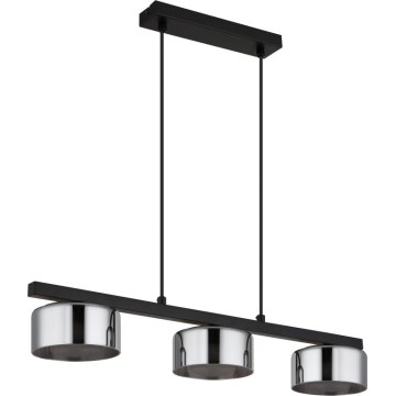 Globo - LED pendel 3xGX53/6W/230V røget/sort
