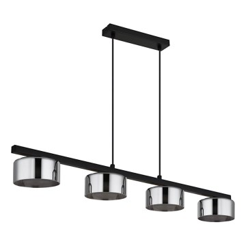 Globo - LED pendel 4xGX53/6W/230V røget/sort