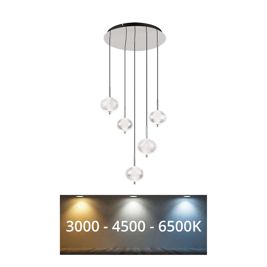 Globo - LED pendel 5xLED/6,6W/230V 3000/4500/6500K