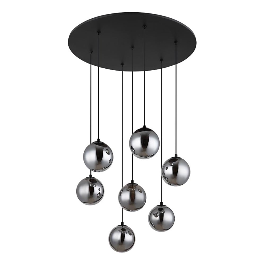 Globo - LED pendel 7xG9/3,5W/230V røget/sort