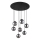 Globo - LED pendel 7xG9/3,5W/230V røget/sort