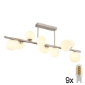 Globo - LED pendel 9xG9/3W/230V mat krom