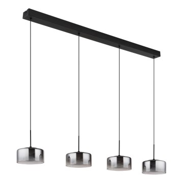 Globo - LED-pendel på kabel LED/24W/230V sort/røget