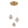 Globo - LED-pendel på wire LED/24W/230V 3000K guld