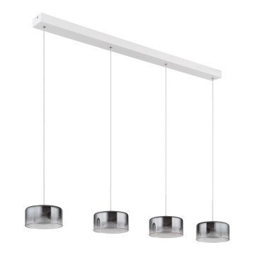 Globo - LED-pendel på wire LED/24W/230V hvid/røgfarvet