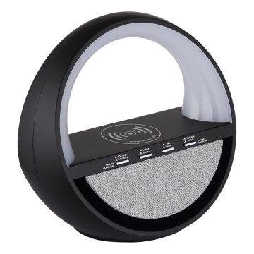 Globo - LED RGBW berøringsbetjent genopladelig bordlampe med højttaler og trådløs QI-opladning LED/3,5W/5V 1800 mAh