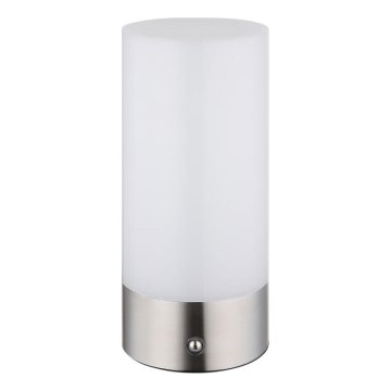 Globo - LED RGBW dæmpbar udendørs bordlampe med touch LED/1,8W/5V 1500 mAh IP44 mat krom