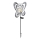 Globo - LED solarlampe LED/3V IP44 300 mAh sølv sommerfugl