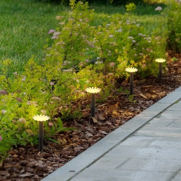 Globo - LED solcelledrevet lyskæde 5xLED/3V IP44 300 mAh 2,2 m blomsterformede