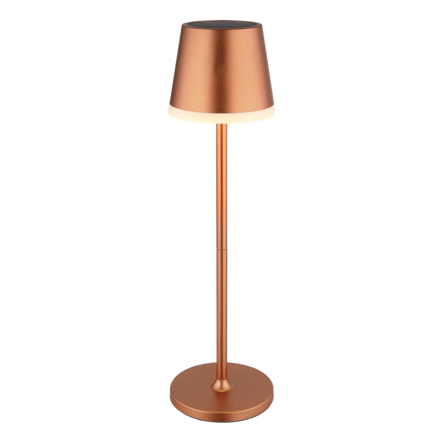 Globo - LED solcellelampe LED/0,6W/3V 3000K IP44 1200 mAh kobber