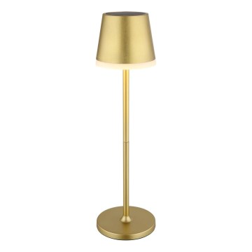 Globo - LED solcellelampe LED/0,6W/3V 3000K IP44 guldfarvet