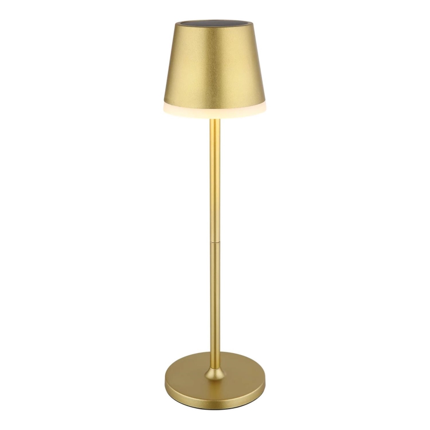 Globo - LED solcellelampe LED/0,6W/3V 3000K IP44 guldfarvet
