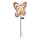 Globo - LED solcellelampe LED/3V IP44 300 mAh rustfarvet sommerfugl