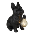 Globo - LED solcellelampe LED/3V IP44 300 mAh sort hund