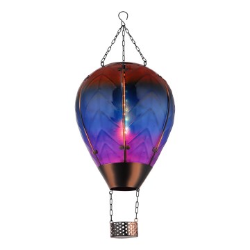 Globo - LED Soldrevet pendeldekoration 24xLED/0,2W/3V IP44 Flyvende ballon
