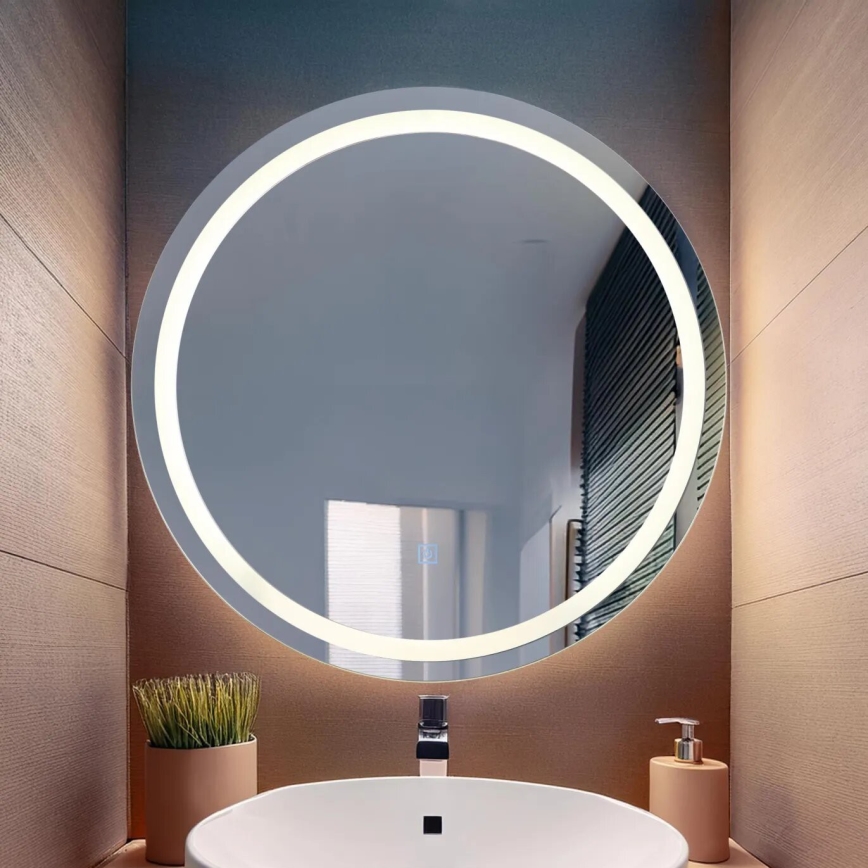 Globo - LED spejl m. baggrundslys dæmpbart LED/10W/230V 4000K diameter 55 cm