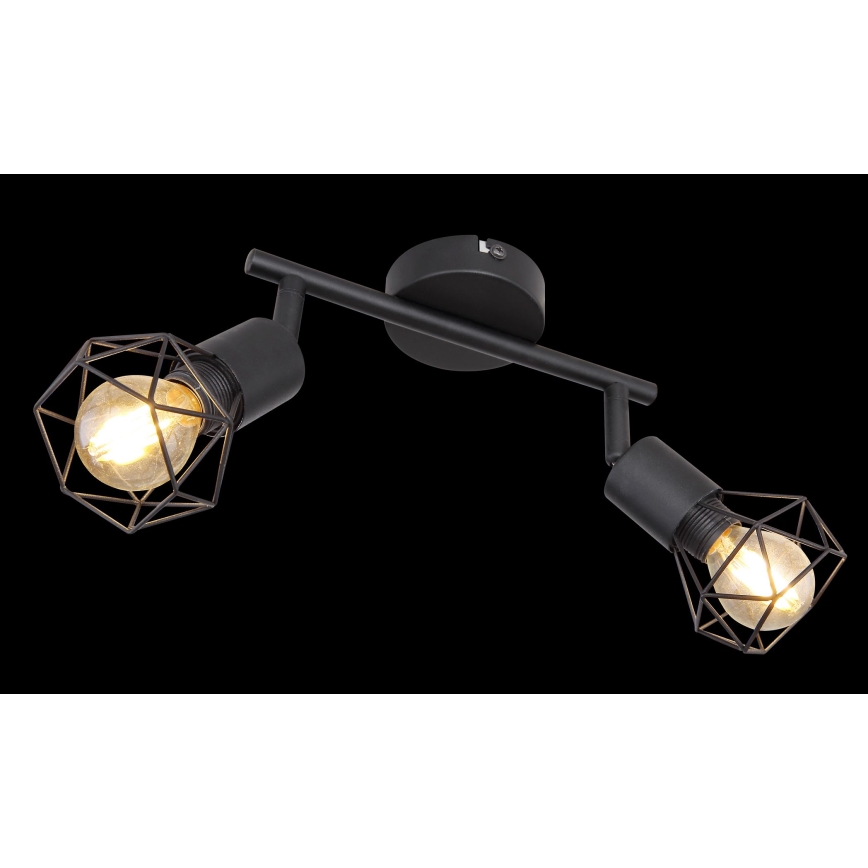Globo - LED spotlampe 2xE14/6W/230V sort