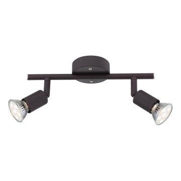 Globo - LED spotlampe 2xGU10/3W/230V sort