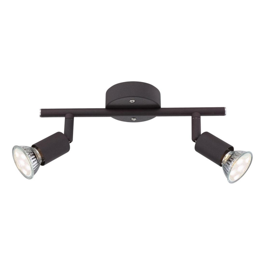Globo - LED spotlampe 2xGU10/3W/230V sort