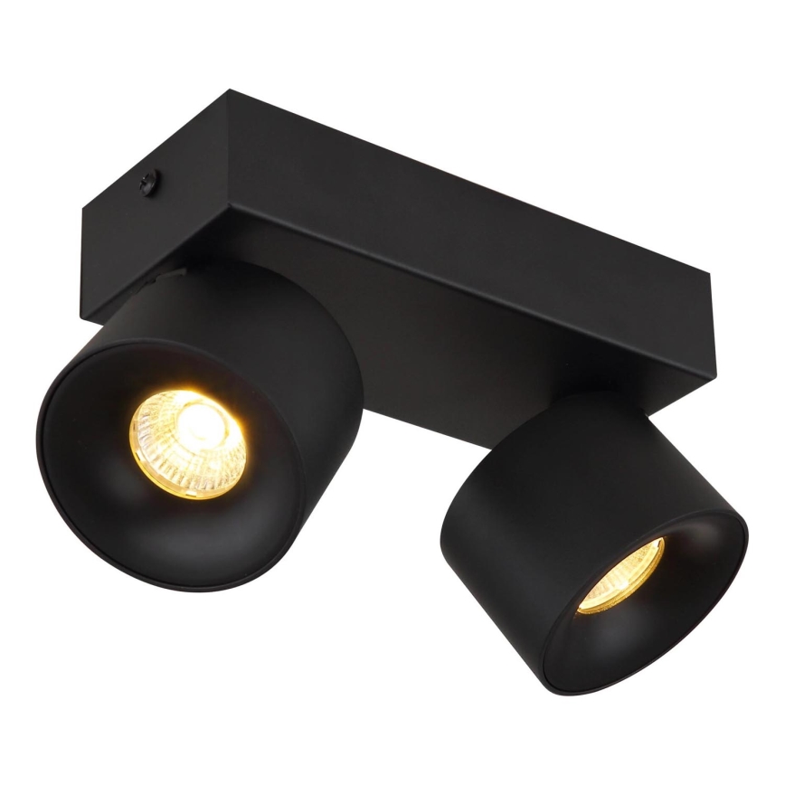 Globo - LED spotlampe 2xLED/6W/230V sort