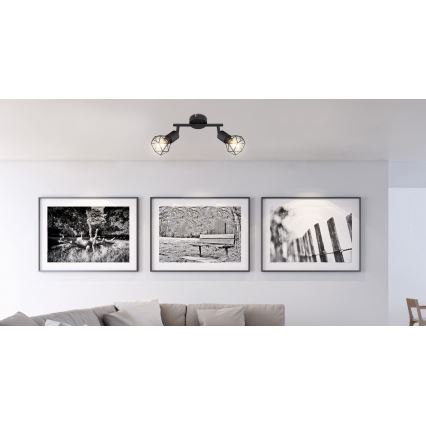 Globo - LED spotlampe 2xE14/6W/230V sort