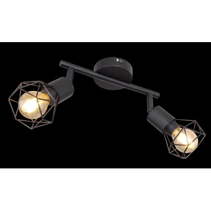 Globo - LED spotlampe 2xE14/6W/230V sort