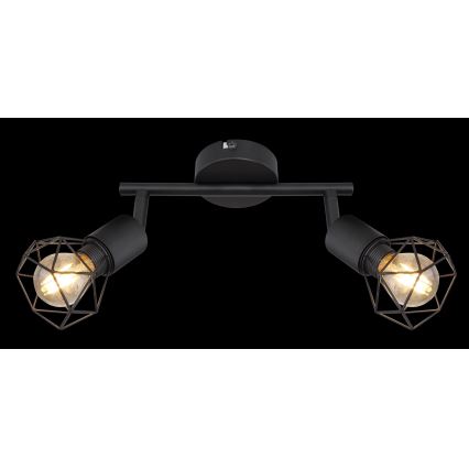 Globo - LED spotlampe 2xE14/6W/230V sort
