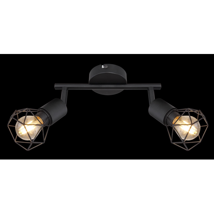 Globo - LED spotlampe 2xE14/6W/230V sort