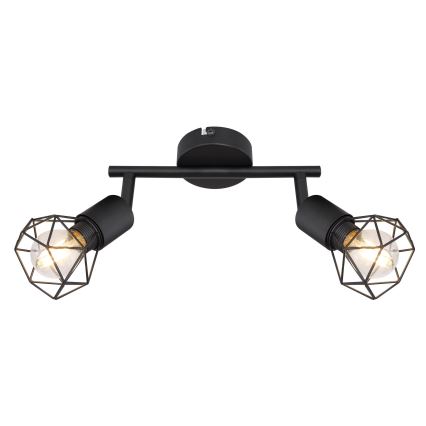 Globo - LED spotlampe 2xE14/6W/230V sort