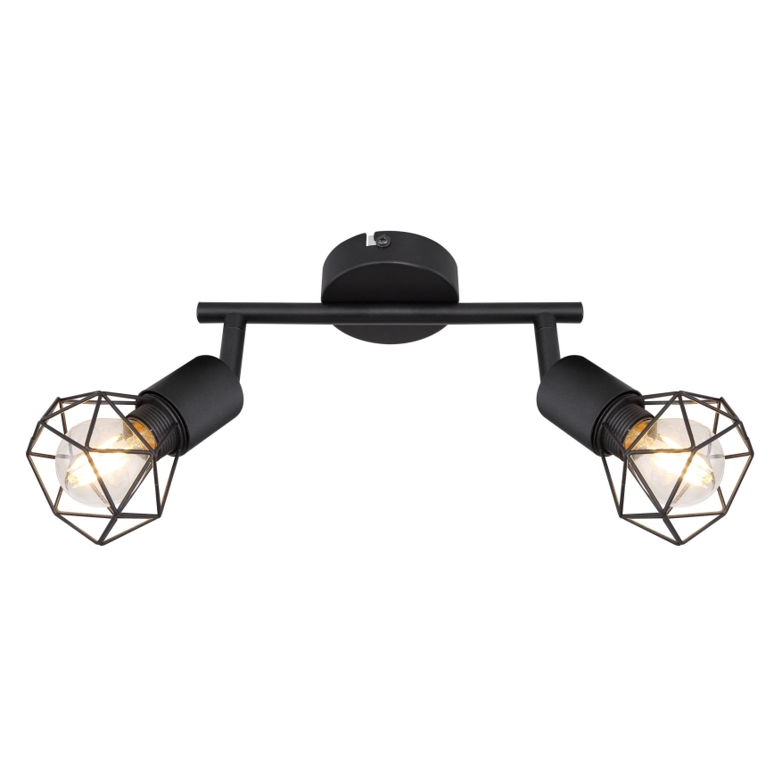 Globo - LED spotlampe 2xE14/6W/230V sort