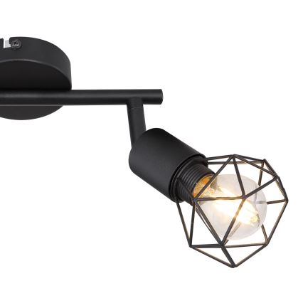 Globo - LED spotlampe 2xE14/6W/230V sort