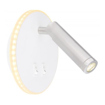 Globo - LED vægspot LED/6W + LED/1W/230V