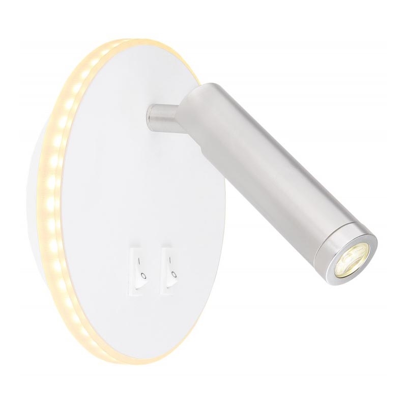Globo - LED vægspot LED/6W + LED/1W/230V