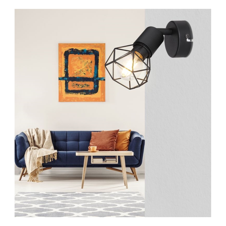 Globo - LED vægspot 1xE14/6W/230V sort