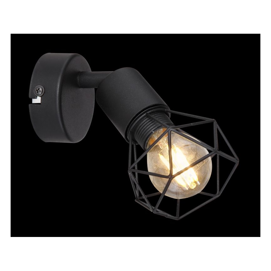 Globo - LED vægspot 1xE14/6W/230V sort
